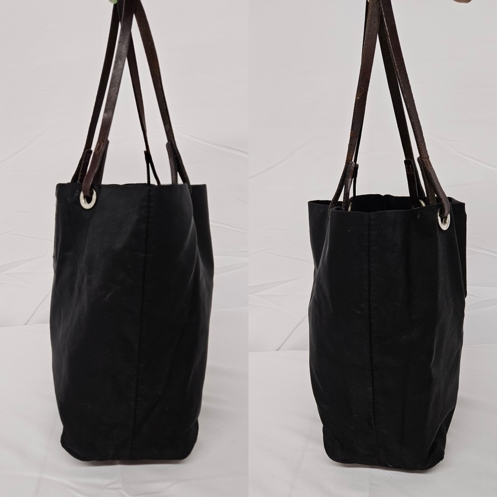 Fendi Vintage Zucca Tote Bag In Black Nylon And Leather Monogram - Picture 3 of 16